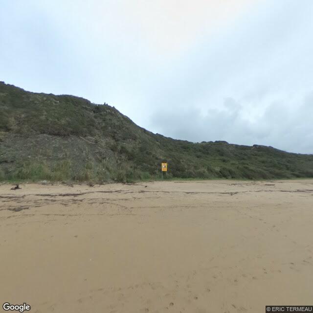 Plage d'Abbadie et domaine d'Abbdia en haut